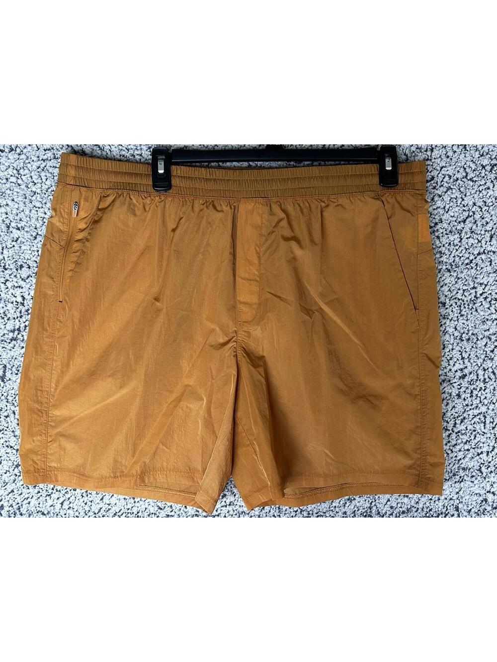 VRST Mens All-In Unlined Shorts XL 7” Palomino Gold Shine Water Repellent NWT